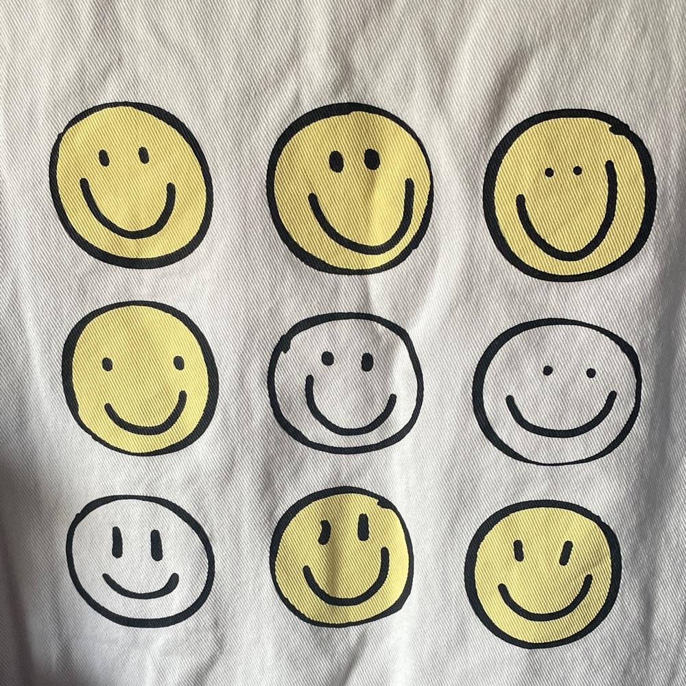ARULA 1X NWT Blue Jean Jacket with Smiley Patch - Picture 5 of 8